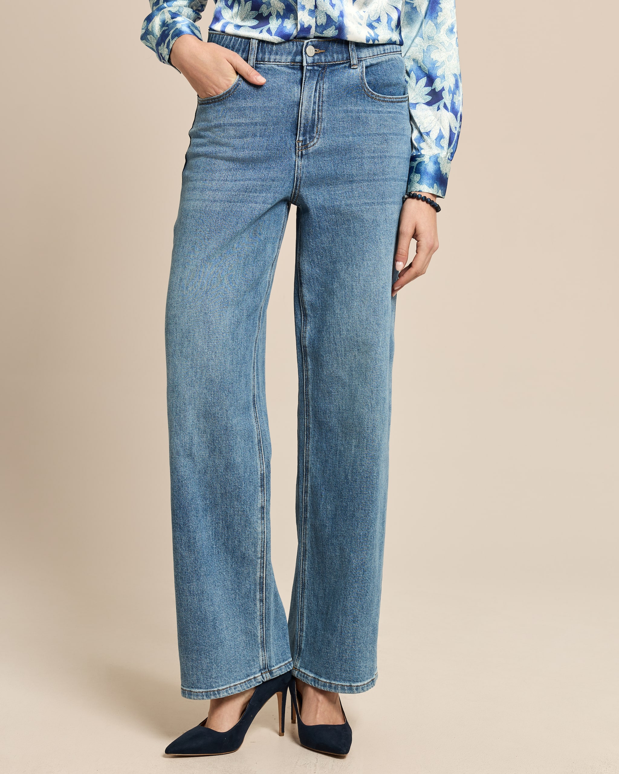 Produktabbildung für JW Wide Leg Jeans mit Stretch-Bund
