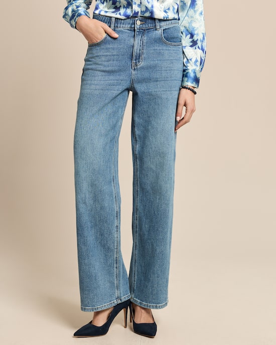 Produktabbildung für Culotte aus Jeans mit Stretch-Bund