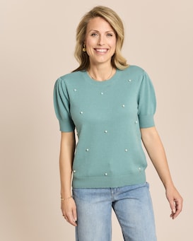 Produktabbildung für Pullover mit Perlen