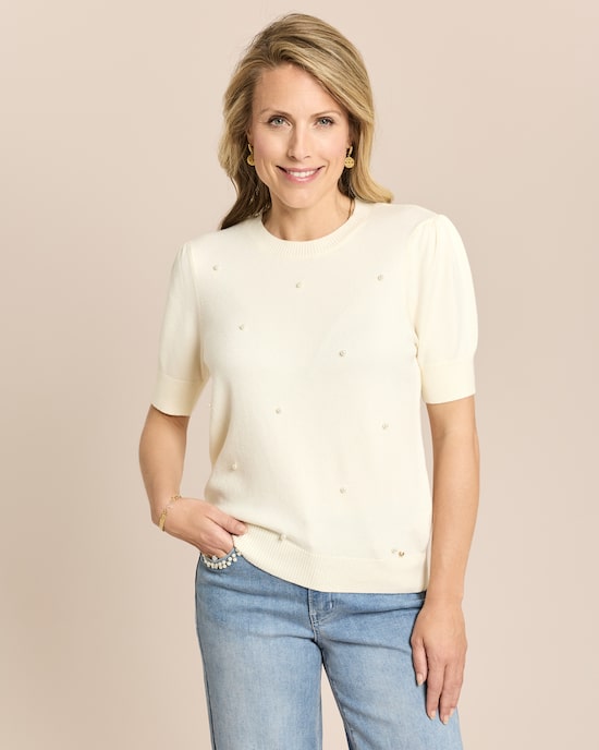Produktabbildung für Pullover mit Perlen