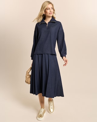 Produktabbildung 2 für Troyersweatshirt aus Denim Jersey