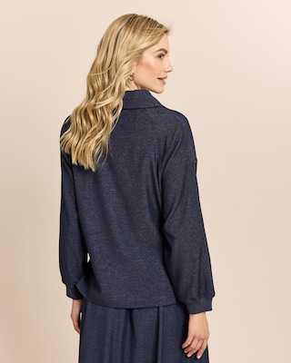 Produktabbildung 3 für Troyersweatshirt aus Denim Jersey