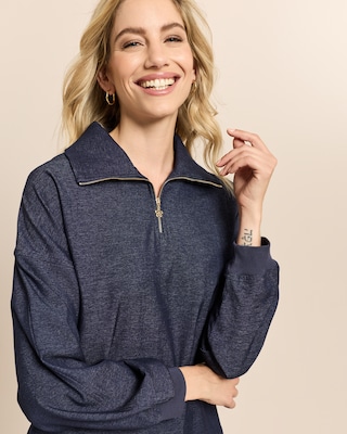 Produktabbildung 4 für Troyersweatshirt aus Denim Jersey
