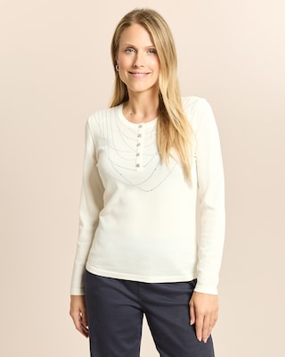 Produktabbildung 2 für Pullover mit Strass-Ketten