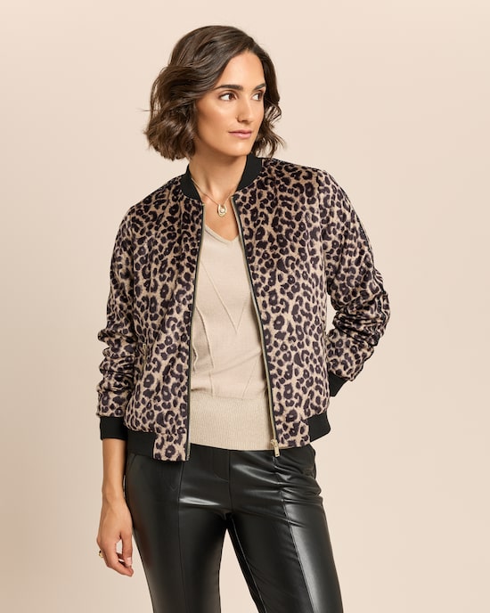 Produktabbildung für Blouson aus Nicki-Samt