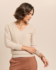 Produktabbildung für Pullover mit Glanzgarn