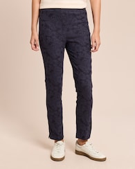 Produktabbildung für Slim Fit Schlupfhose Blumen-Jacquard