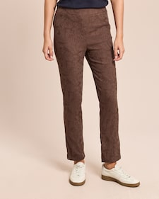 Produktabbildung für Slim Fit Schlupfhose Blumen-Jacquard