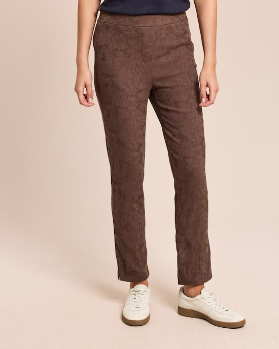 Produktabbildung für Slim Fit Schlupfhose Blumen-Jacquard