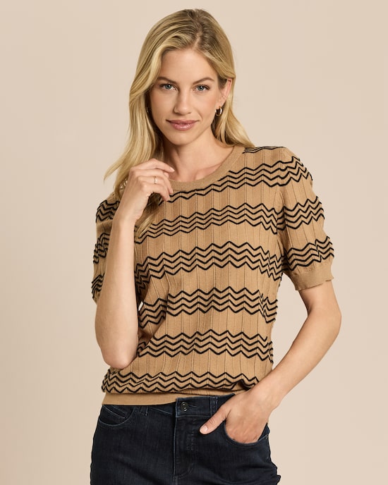 Produktabbildung für Pullover mit Ajour-Wellen-Muster