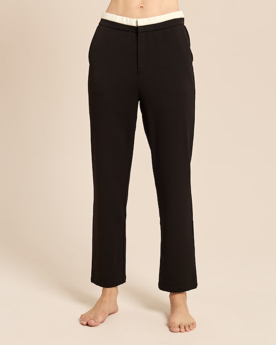 Produktabbildung für Slim Fit Hose mit Doppelbund-Optik