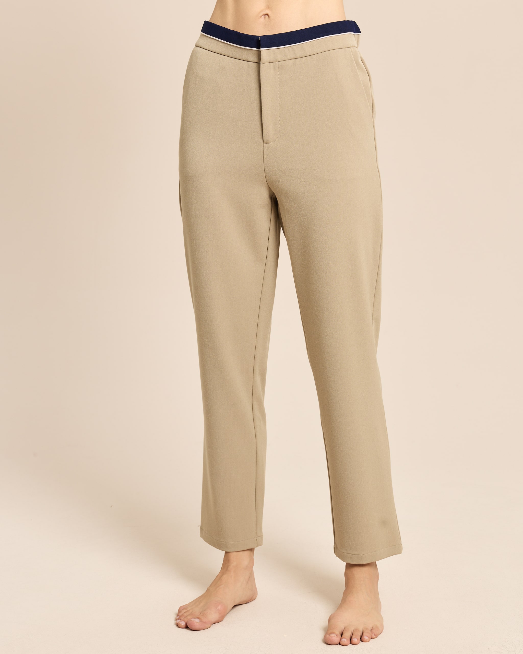 Produktabbildung für Slim Fit Hose mit Doppelbund-Optik