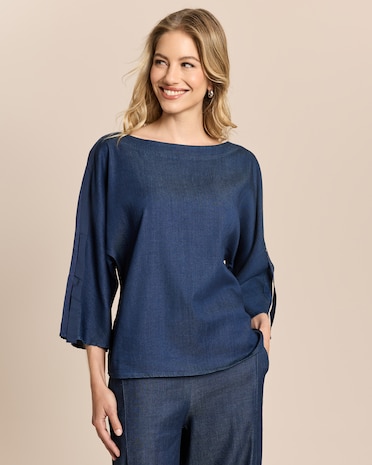 Produktabbildung für Blusenshirt aus Lyocellmix