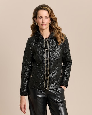 Produktabbildung 1 für Jacke mit geprägtem Lederimitat