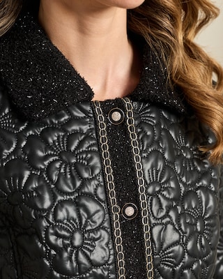 Produktabbildung 5 für Jacke mit geprägtem Lederimitat