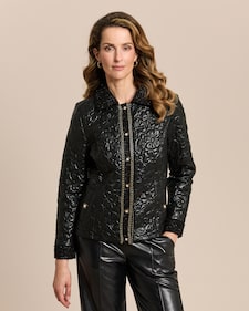 Produktabbildung für Jacke mit geprägtem Lederimitat