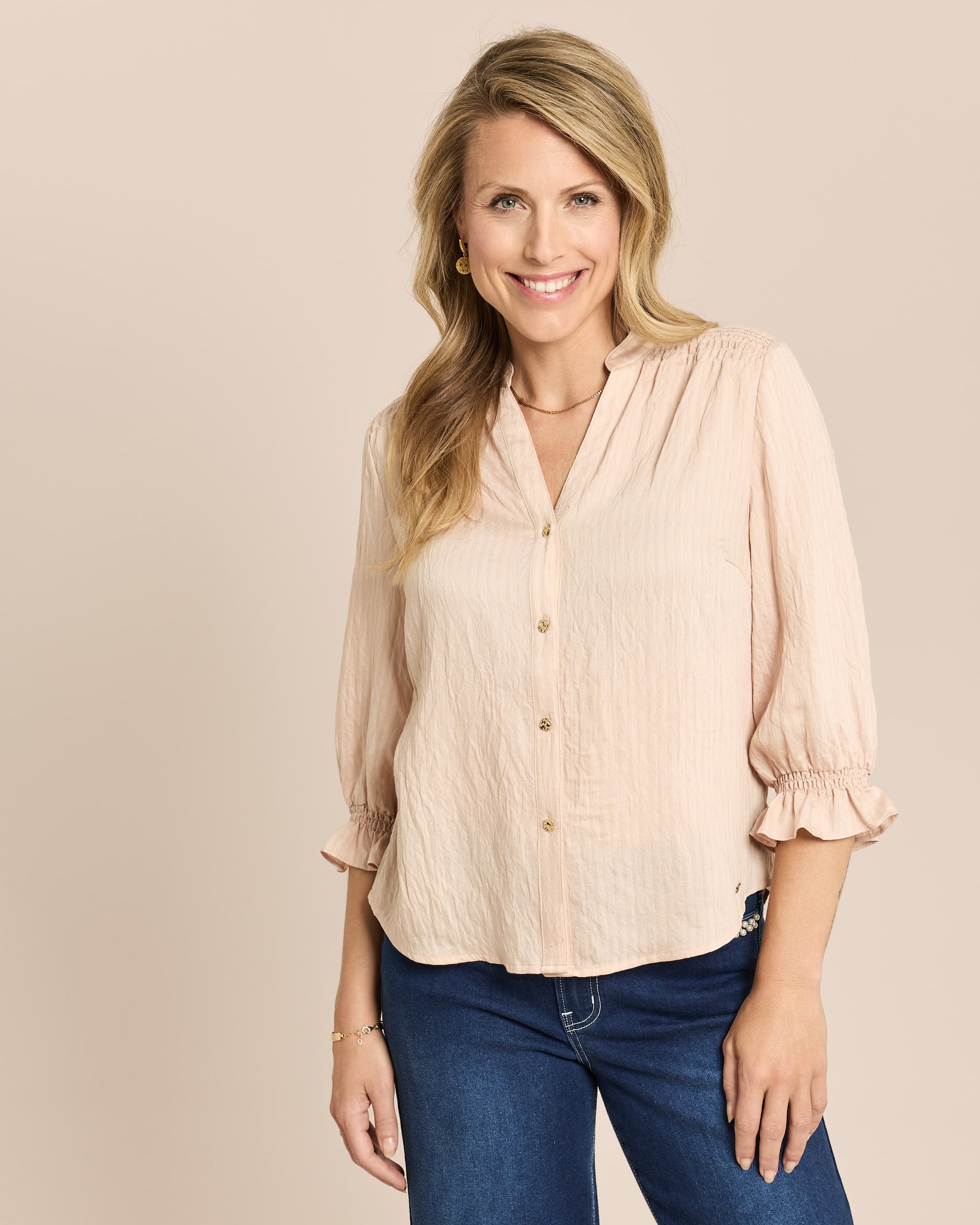 Produktabbildung für Bluse mit Armrüschen