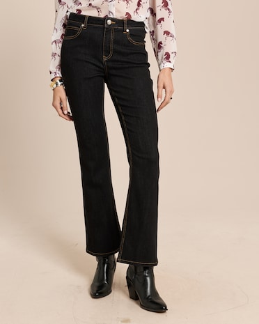 Produktabbildung für Bootcut Jeans mit Zierstepp