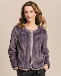 Produktabbildung für Webpelzjacke mit Zopfmuster