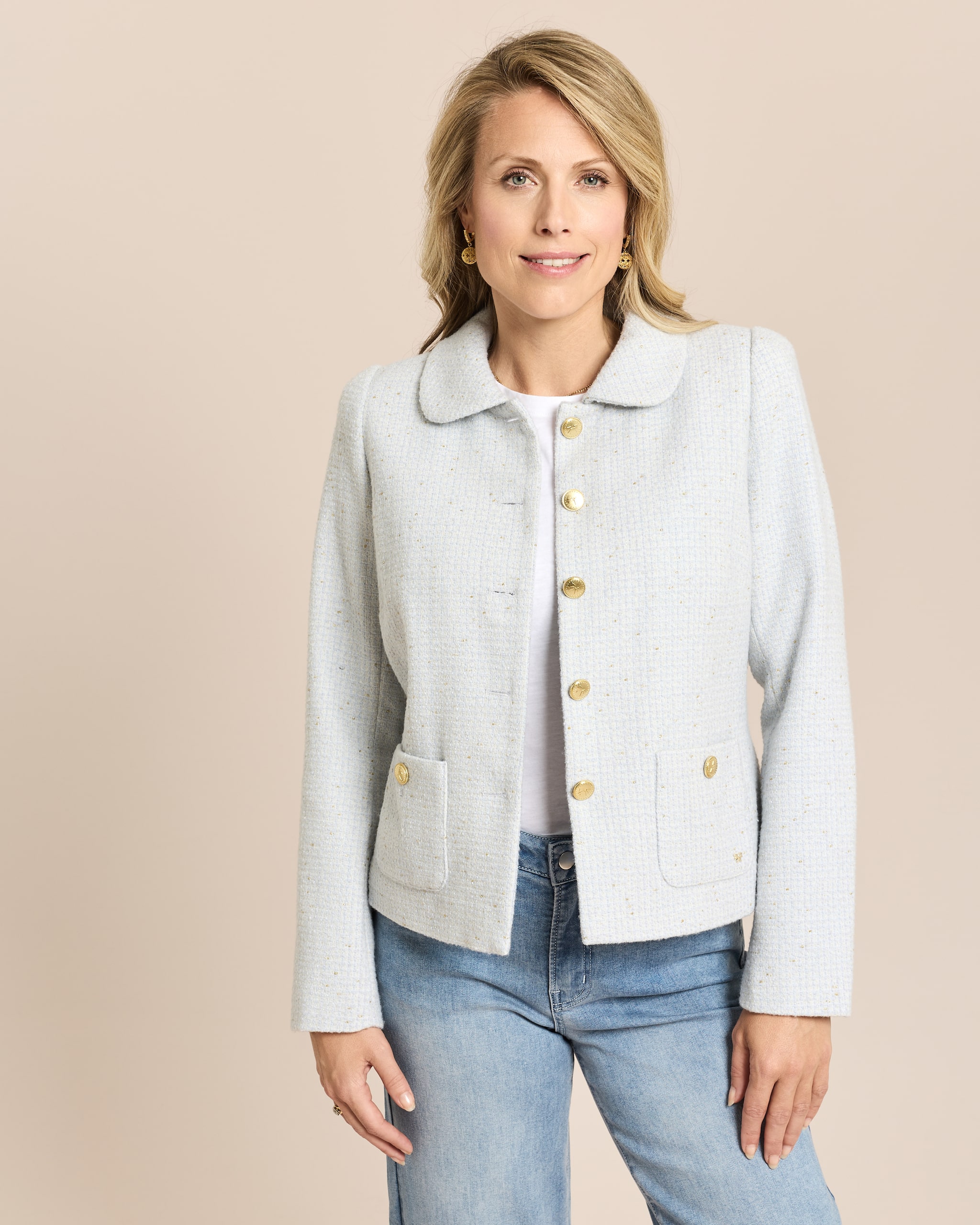 Produktabbildung für Boucle Blazer mit Bubi-Kragen