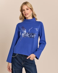 Produktabbildung für Pullover mit Glitzer-Motiv