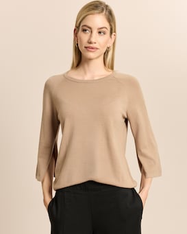 Produktabbildung für Pullover mit weitem Arm und Schlitz