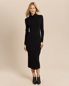 Produktabbildung für Strickkleid mit Rollkragen