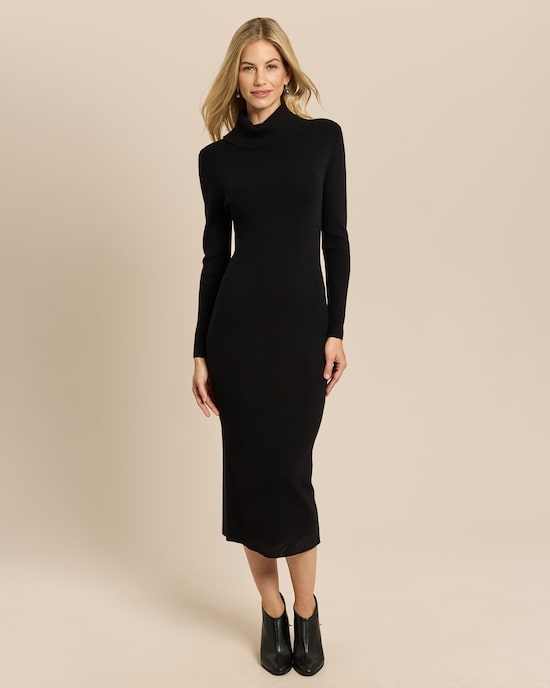 Produktabbildung für Strickkleid mit Rollkragen