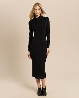 Produktabbildung für Strickkleid mit Rollkragen