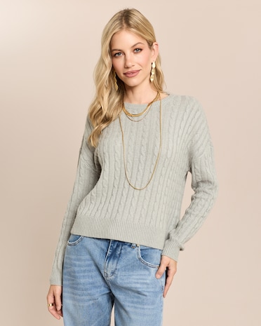 Produktabbildung für Pullover mit Zopfmuster
