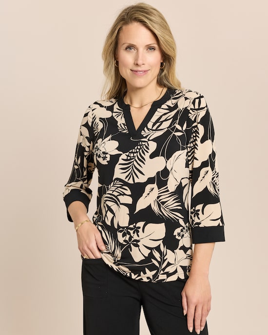 Produktabbildung für Shirt mit Blumendruck