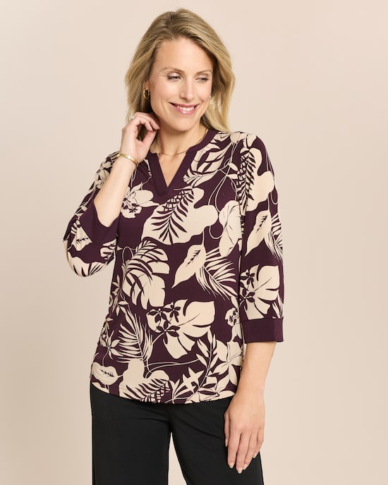 Produktabbildung für Shirt mit Blumendruck