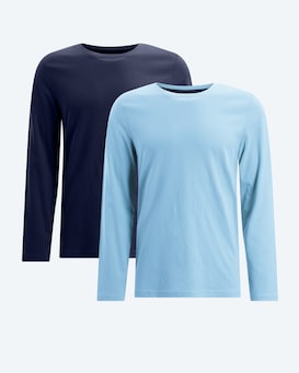 Produktabbildung für Doppelpack Shirts mit Kontrastdetails
