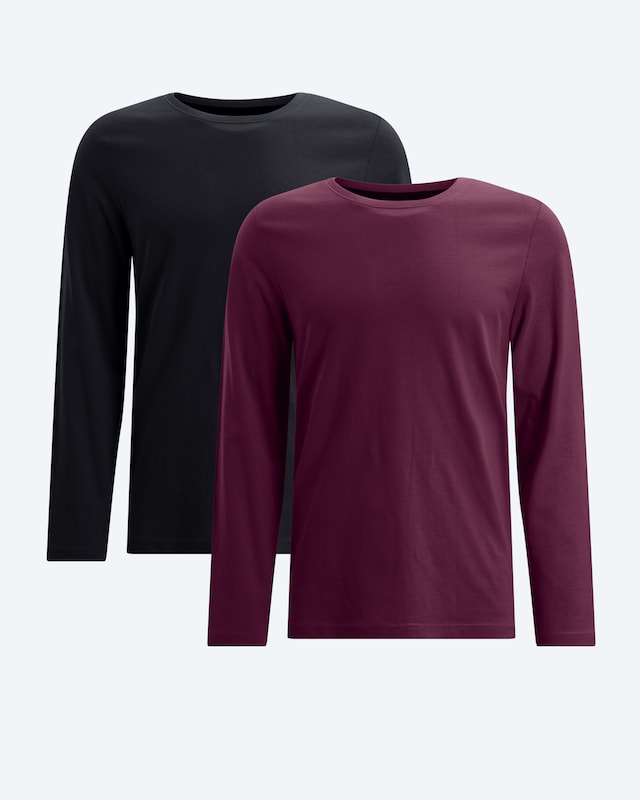 Doppelpack Shirts mit Kontrastdetails