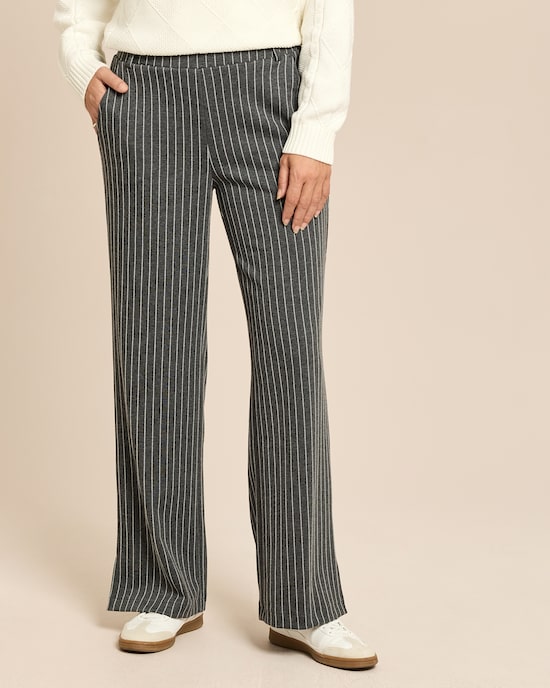 Produktabbildung für Wide Leg Nadelstreifen Schlupfhose