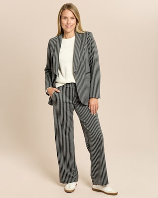 Produktabbildung 3 für Wide Leg Nadelstreifen Schlupfhose