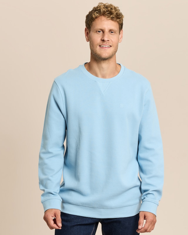 Sweatshirt Waffelstruktur
