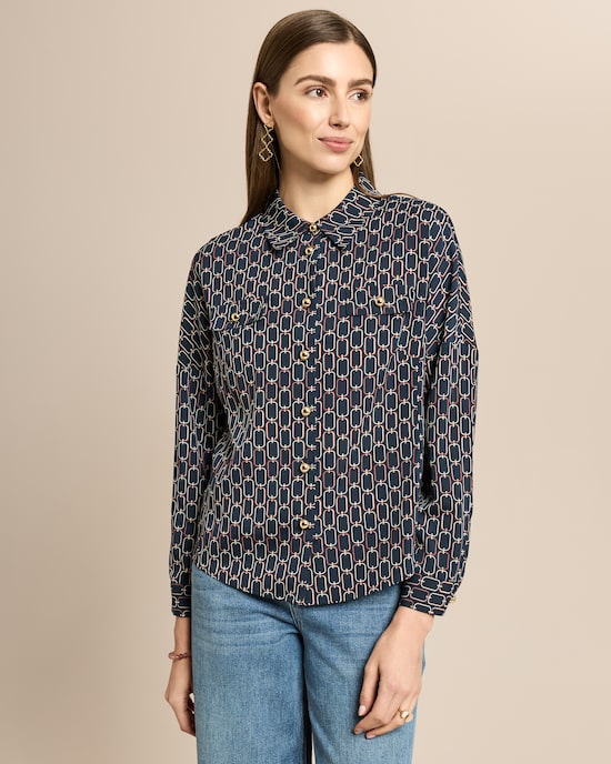 Produktabbildung für Bluse mit Kettenprint