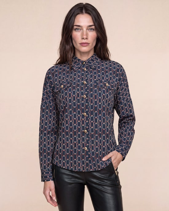 Produktabbildung für Bluse mit Kettenprint