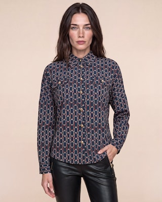 Produktabbildung 2 für Bluse mit Kettenprint