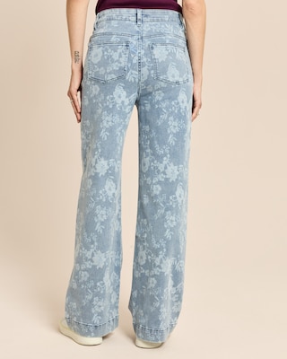 Produktabbildung 4 für Wide Leg Jeans mit Blumenprint