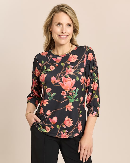 Produktabbildung für Shirt mit Blumendruck