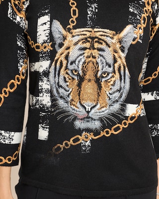 Produktabbildung 4 für Pullover mit Tigerkopf und Strass