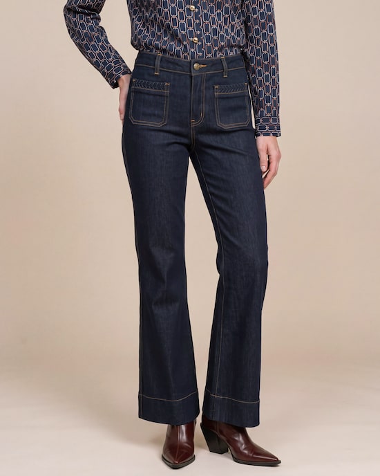 Produktabbildung für Wide Leg Jeans mit aufgesetzten Taschen