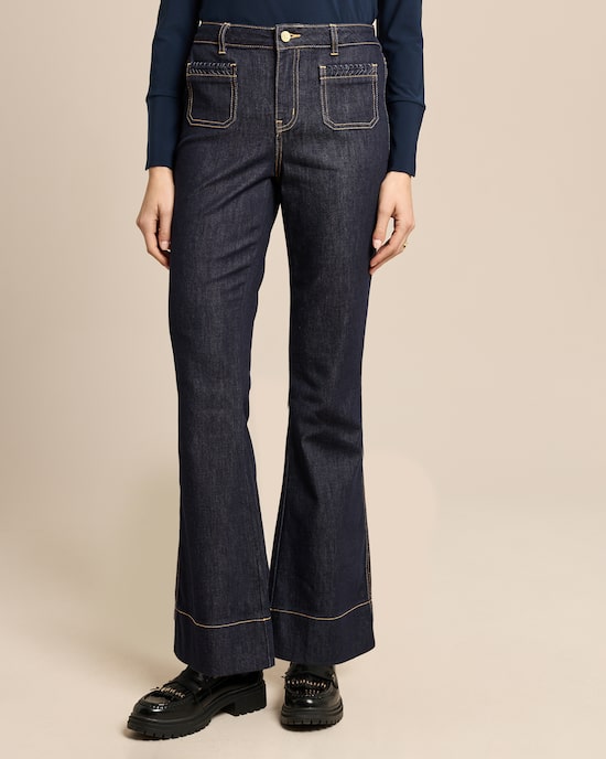 Produktabbildung für Wide Leg Jeans mit aufgesetzten Taschen