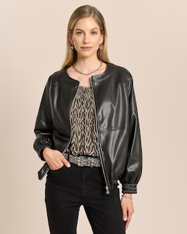 Produktabbildung für Lederimitat-Jacke