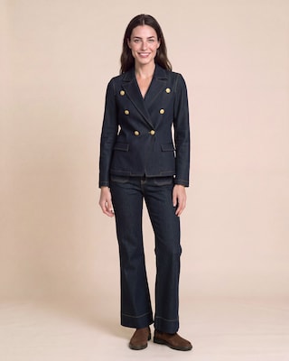 Produktabbildung 2 für Blazer aus Denim mit Goldknöpfen