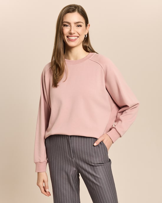 Produktabbildung für Sweatshirt mit Rippeneinsatz