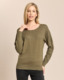 Produktabbildung für Pullover mit Pointelle-Verzierung