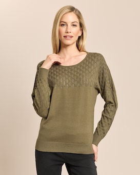 Produktabbildung für Pullover mit Pointelle-Verzierung